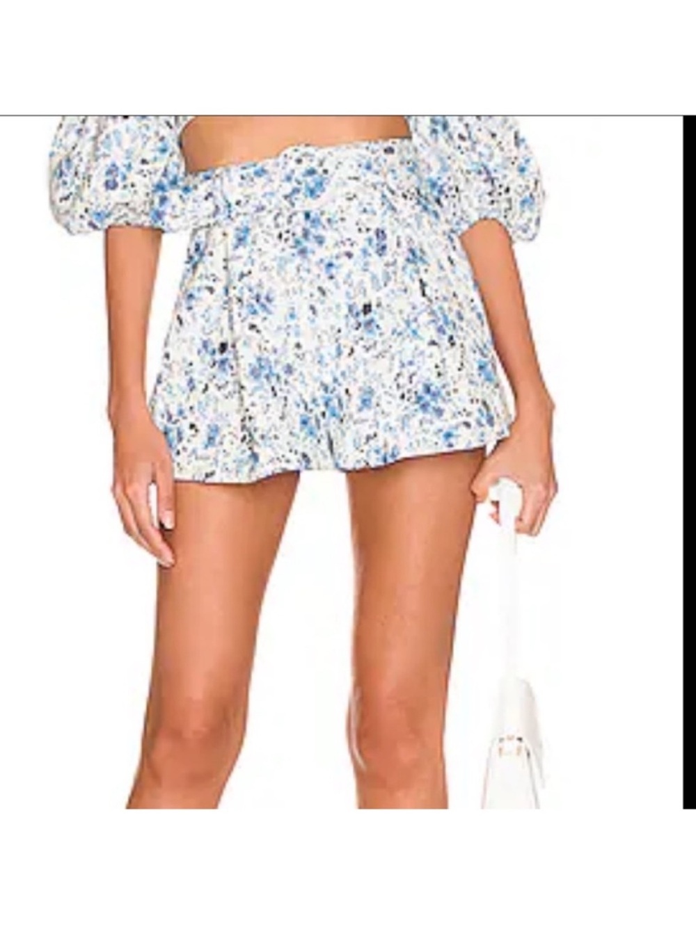 NEW MAJORELLE Valentina Shorts in Baroque Blue Floral Boho White Women’s XL - Picture 7 of 7
